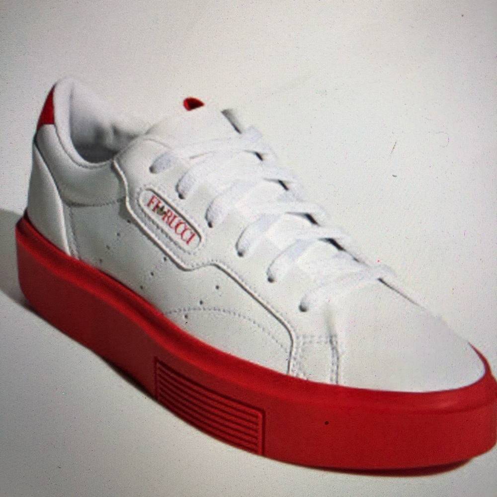 Adidas Fiorucci red soled sneaker